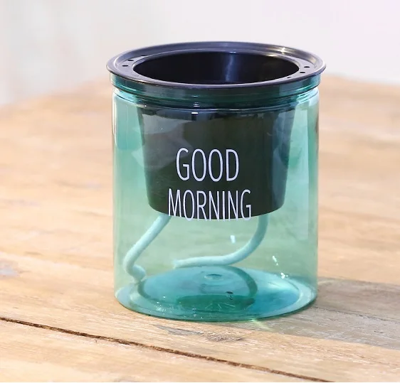 DEEPBANG комнатный офисный круглый гидропонный прозрачный горшок самополивающийся пластиковый цветочный