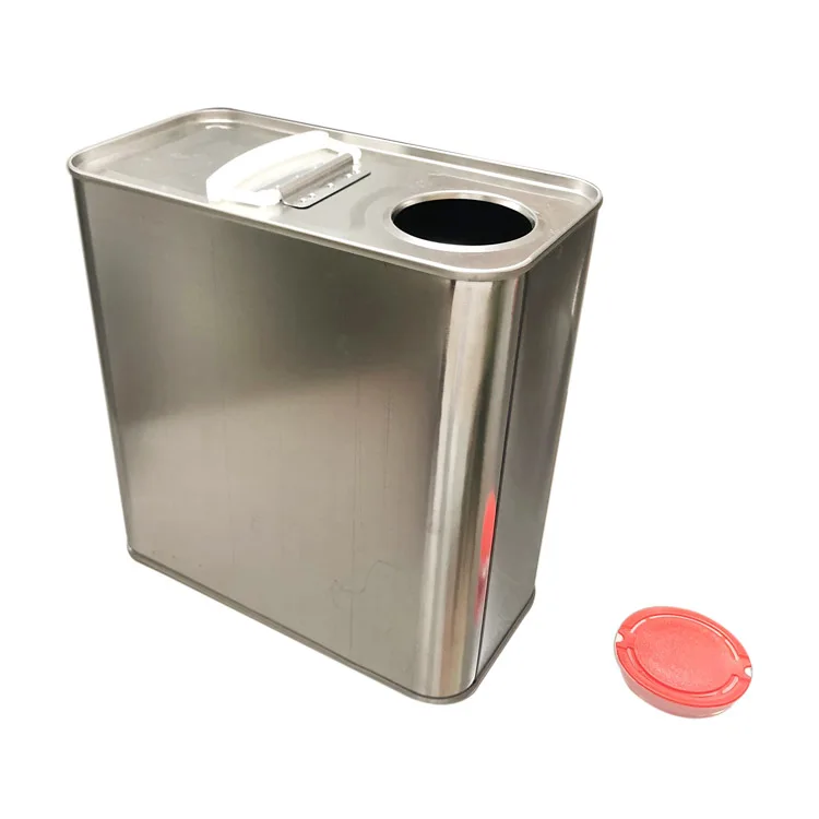 2l Rectangular Tin Can With Pull up Cap for Oil