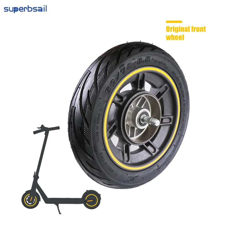 Superbsail Original 60/75-6.5 Front Wheel For Ninebot Max G2 Kickscooter 10inch Wheel Hub With Vacuum Tire Assembly Replacement