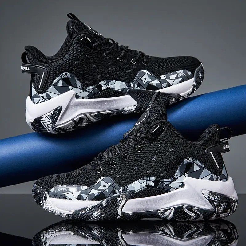 Flying mesh surface breathable basketball shoes new men's shoes lightweight fashion sports running shoes