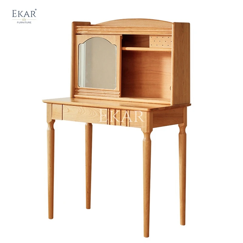 New design modern bedroom furniture natural wood dressing table