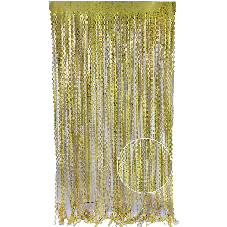 Novel Product Ideas  Purple Waves Rain  Foil Fringe Curtain for Kpop Photo Album Background Wall Decoration
