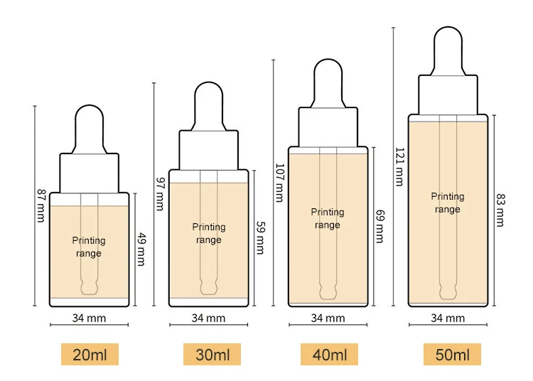 Round Thick Wall Plastic Dropper Bottle 20ml 30ml 40ml 50ml Serum Oil ...