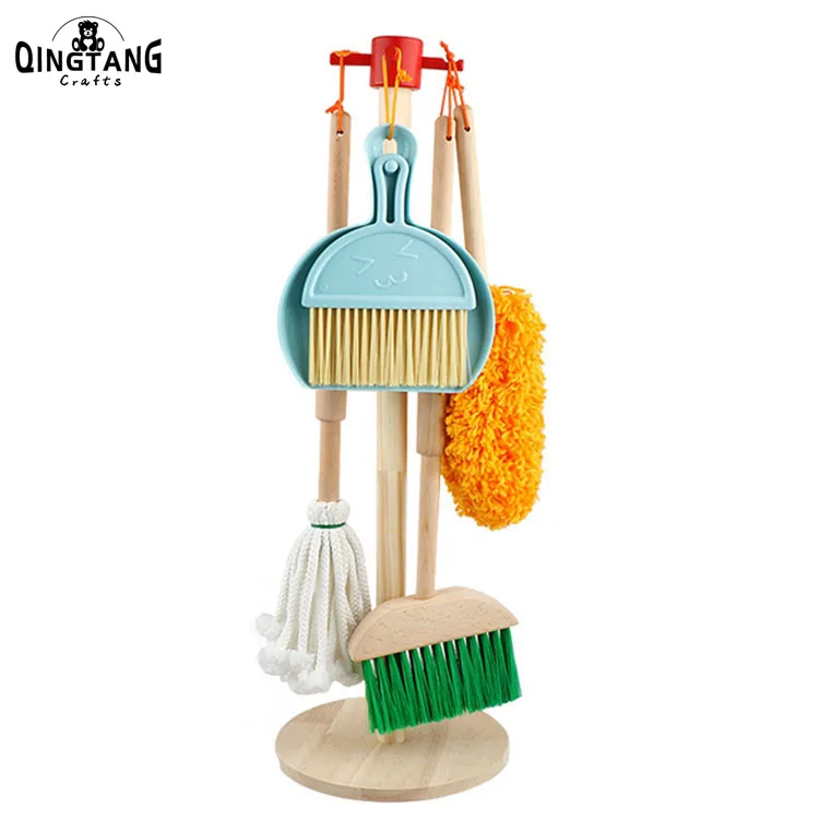 Практичная жизнь Деревянный инструмент для уборки имитация игры набор игрушек