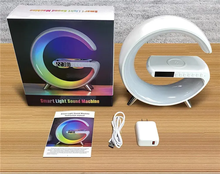 Multifunctional 15W Wireless Charger Built-in Bluetooth Speaker APP Control RGB