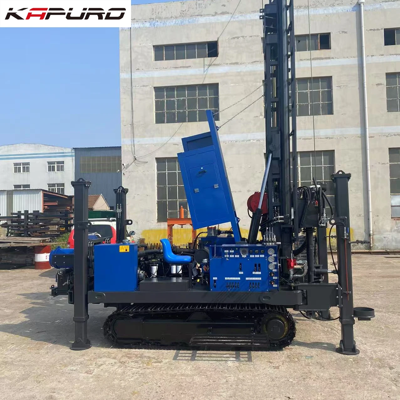 product kapuro kp 500 ultra deep water well drill rig 500m depth 8000nm torque new diesel engine with bearing  pump-16