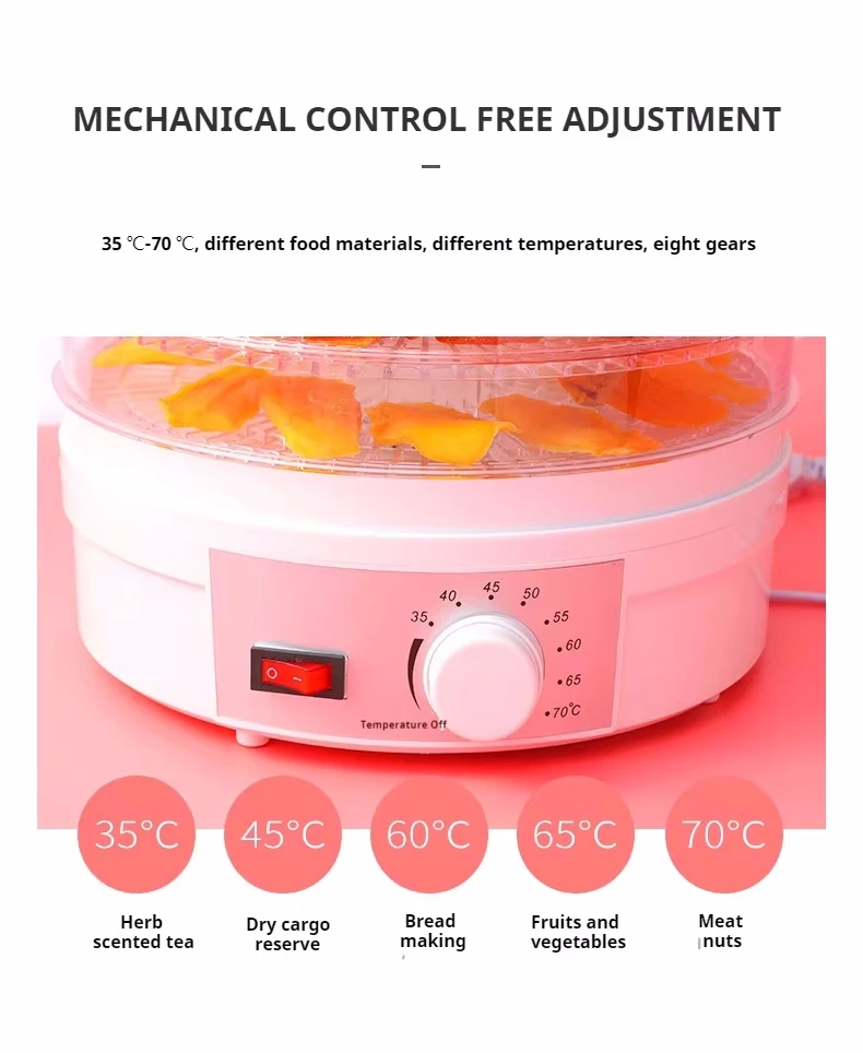 Household Dehydrator Machine for Food Electric Food Dehydrator Kitchen Fruit Dryer Vegetable Dehydration Machine