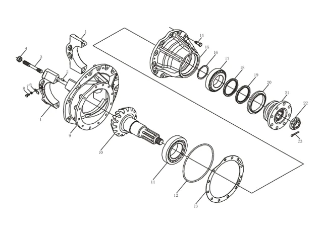 DZ9112320148   Rear axle main reducer   HANDE   HDS300   Rear axle drive  SHACMAN F2000 F3000 X3000 M3000 H3000 L3000