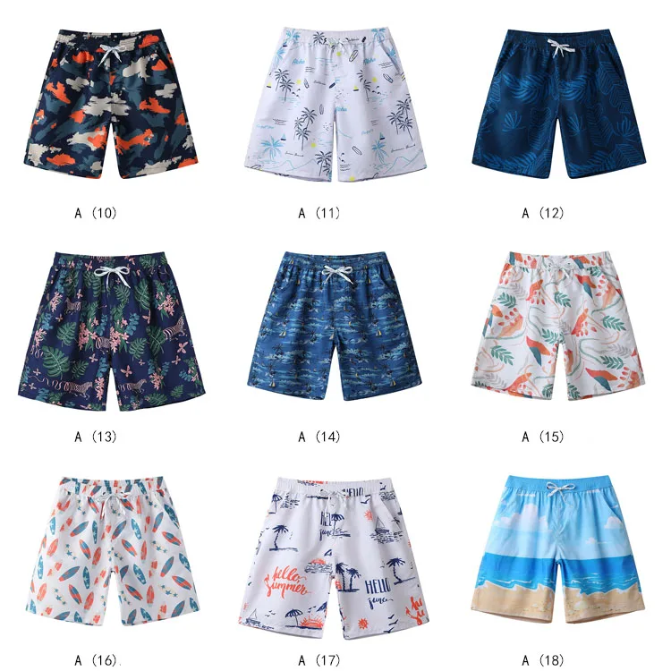 4 Way Strech Board Shorts Swim Trunks Beach Shorts Quick Dry Surf Mens