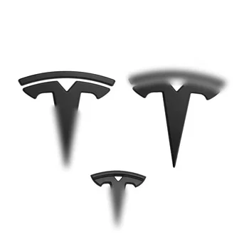 3 Pcs Sticker Badge Decals Steering Wheel Front Trunk Rear Trunk Emblem Cover Logo for Tesla Model 3 Model Y