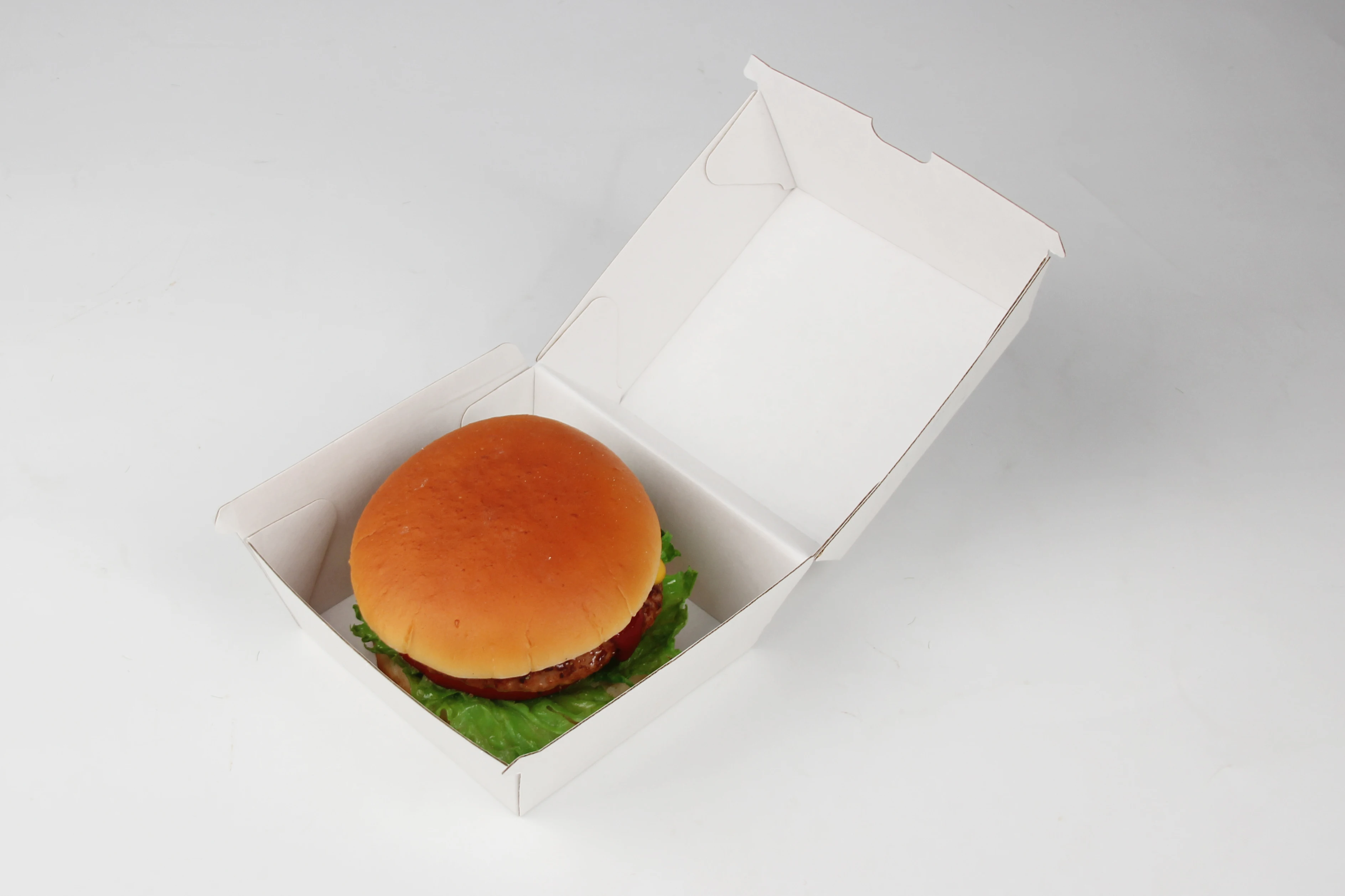Custom Brown White Kraft Cardboard Packing Paper Corrugated Burger Box with Your Own Logo factory