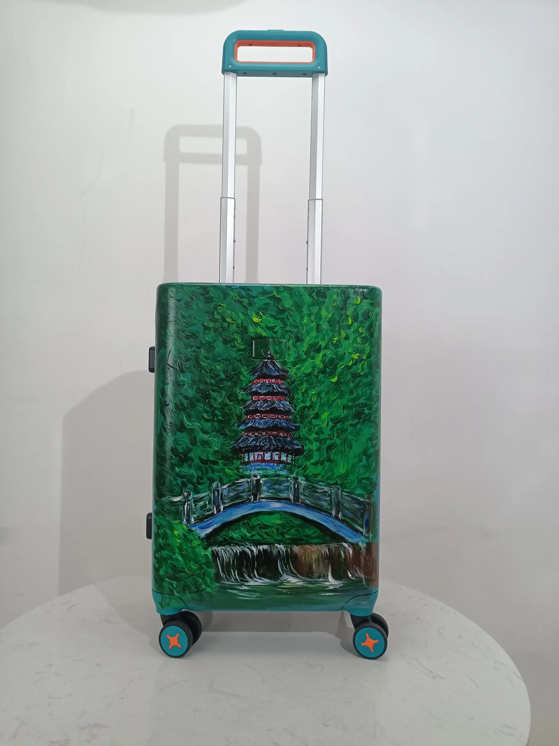 Paint and Colored Drawing Storage 20 Inch Vintage Trolley Luggage Travel  Bags Suitcas Premium Luggage Trolley case Pc Luggage