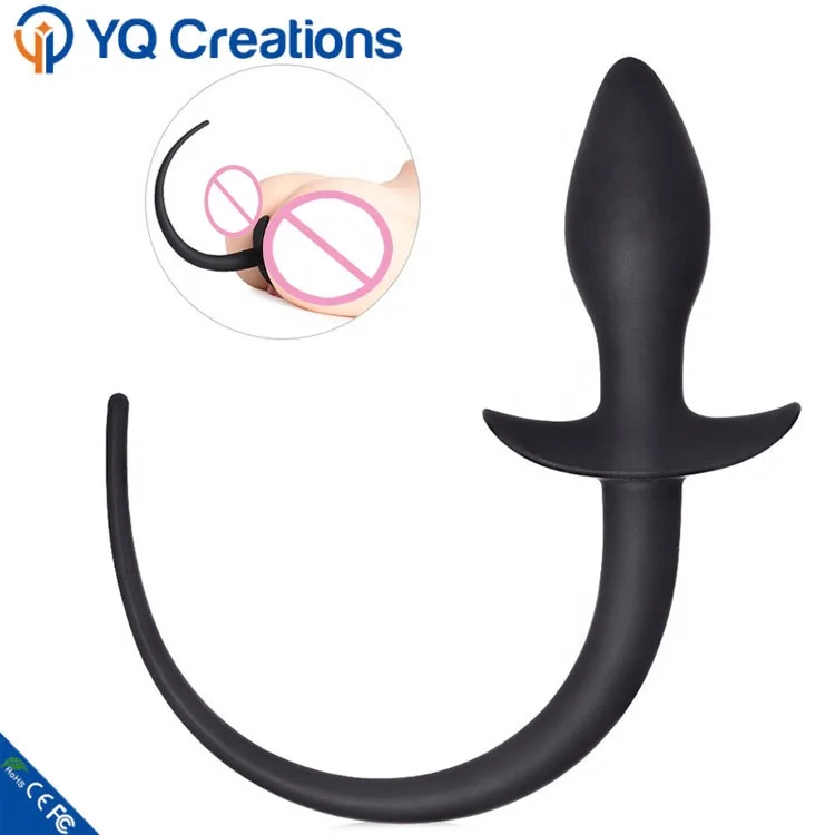 Waterproof Medical Silicone Soft Whip With Tail  Sex Toy Anal Plug