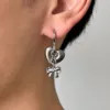 Pendientes de lazo con forma de corazón (un par)