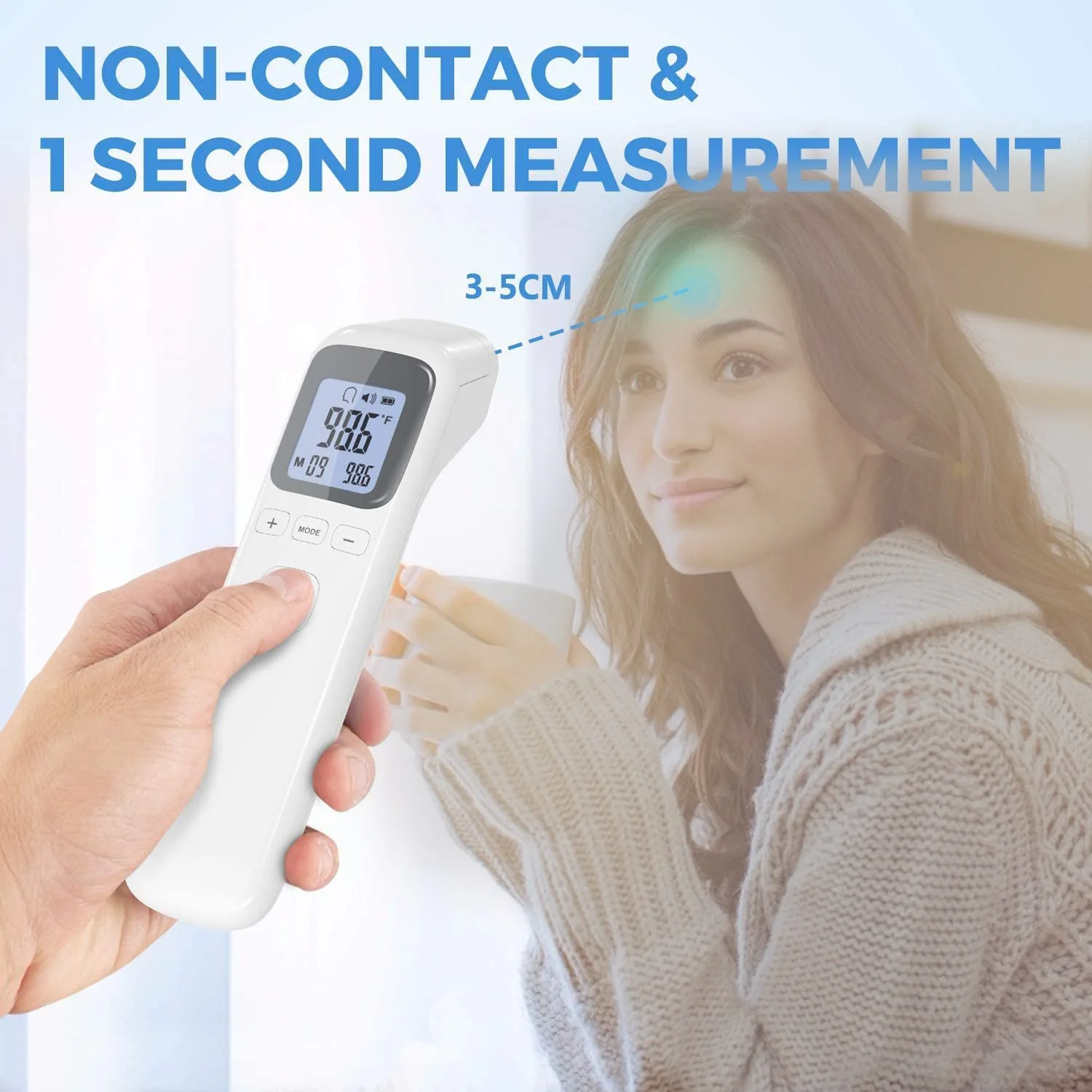 Portable Thermometer For Adults And Children Medical Non-contact ...