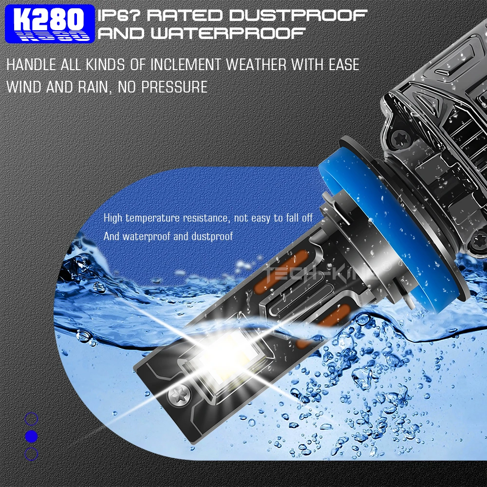 TECH-KING Customized 12V 180W 30000LM White car H1 H4 H7 H8 9005 HB3 9006 HB4 9012 Super Bright H11 LED Auto Headlight Bulb