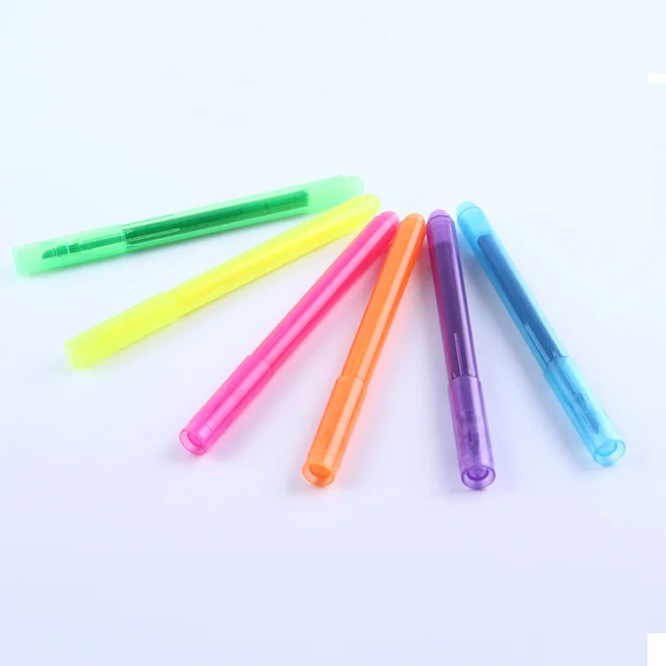 Custom Logo Fluorescent Highlighter Marker Cartoon Girls Squared Cute Highlighter Pen for Kids
