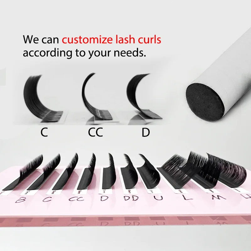 Anrolash Lash Tray Eyelash Extension Soft Volume Eyelash Trays Wholesale Private Label Matte Black Velvet Individual Lashes