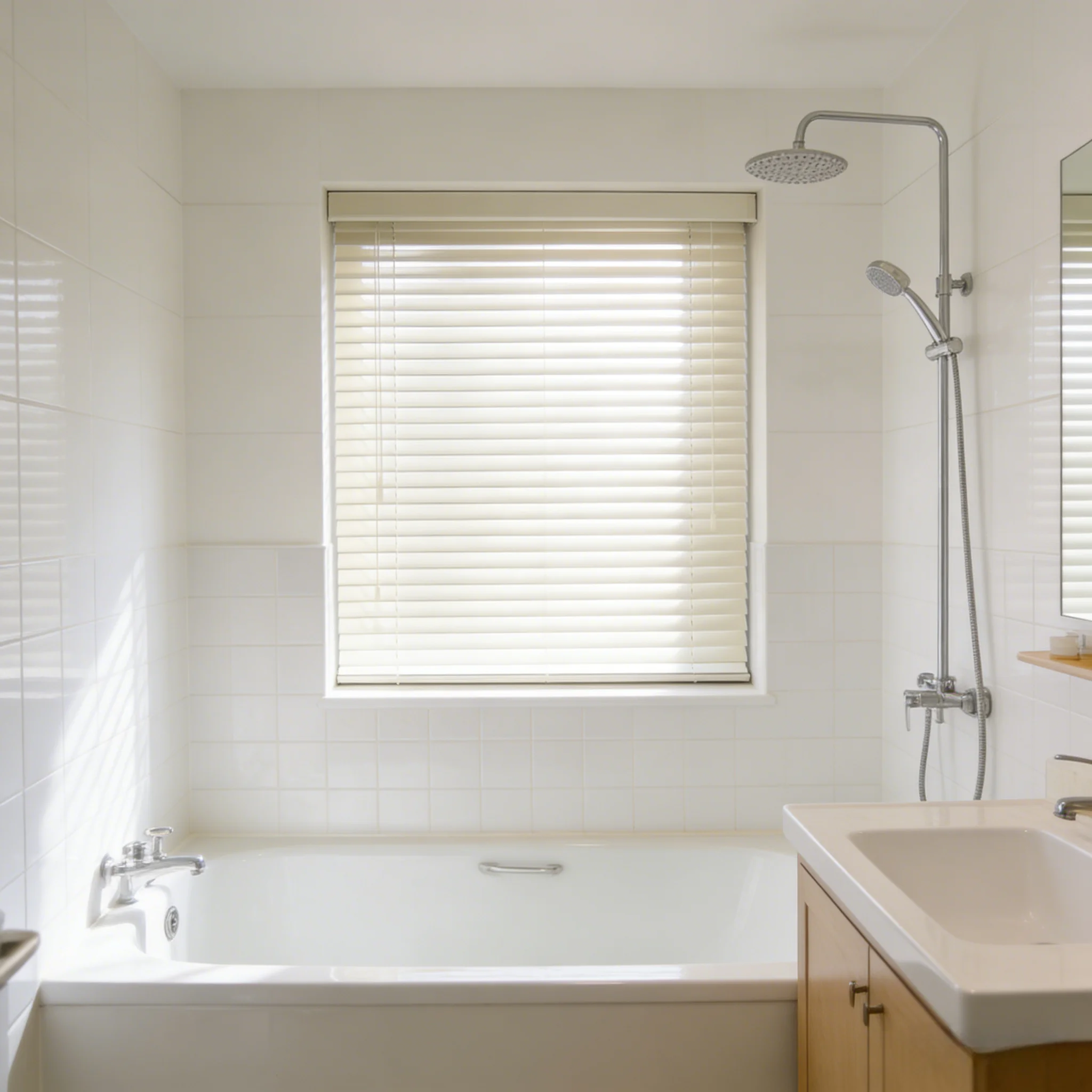 Custom Size Waterproof PVC Blinds for Bathroom Moisture-Proof Anti-Mold Window Coverings