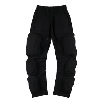 2024 autumn/winter new multi-pocket high street functional casual cargo pants for men