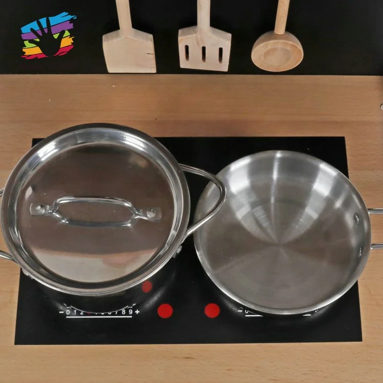 New Released Cooking Game Simulation Wooden Kitchen Set Toy for Kids W10C547C