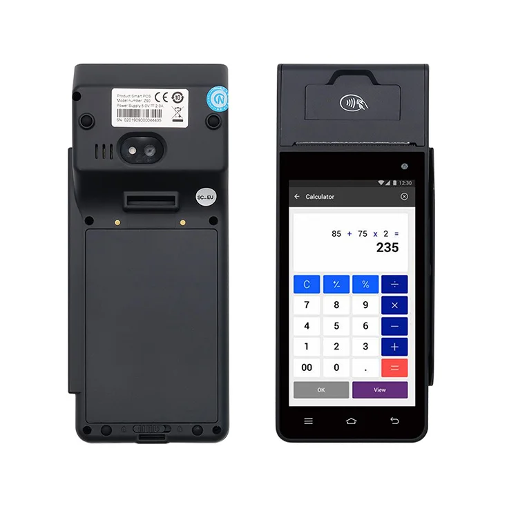 ZCS Z90 Android POS System with MSR IC NFC Reader Wireless Cash Register China POS Machines with Printer