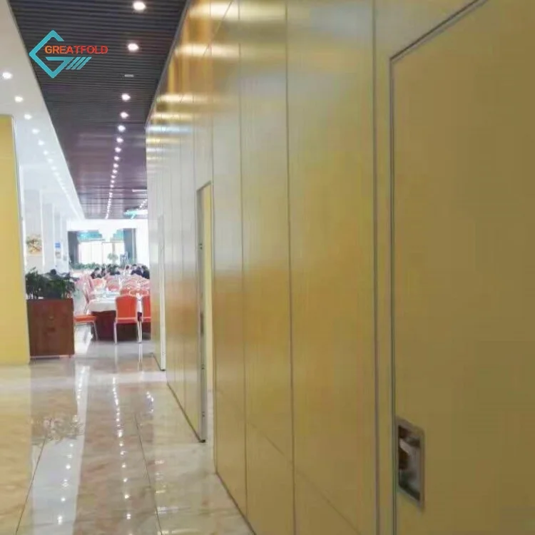 Operable Partition Wall Acoustic Movable Folding Assemble Wall Reached 7m High Type 65 Soundproof Sliding for Hotel Meeting Room