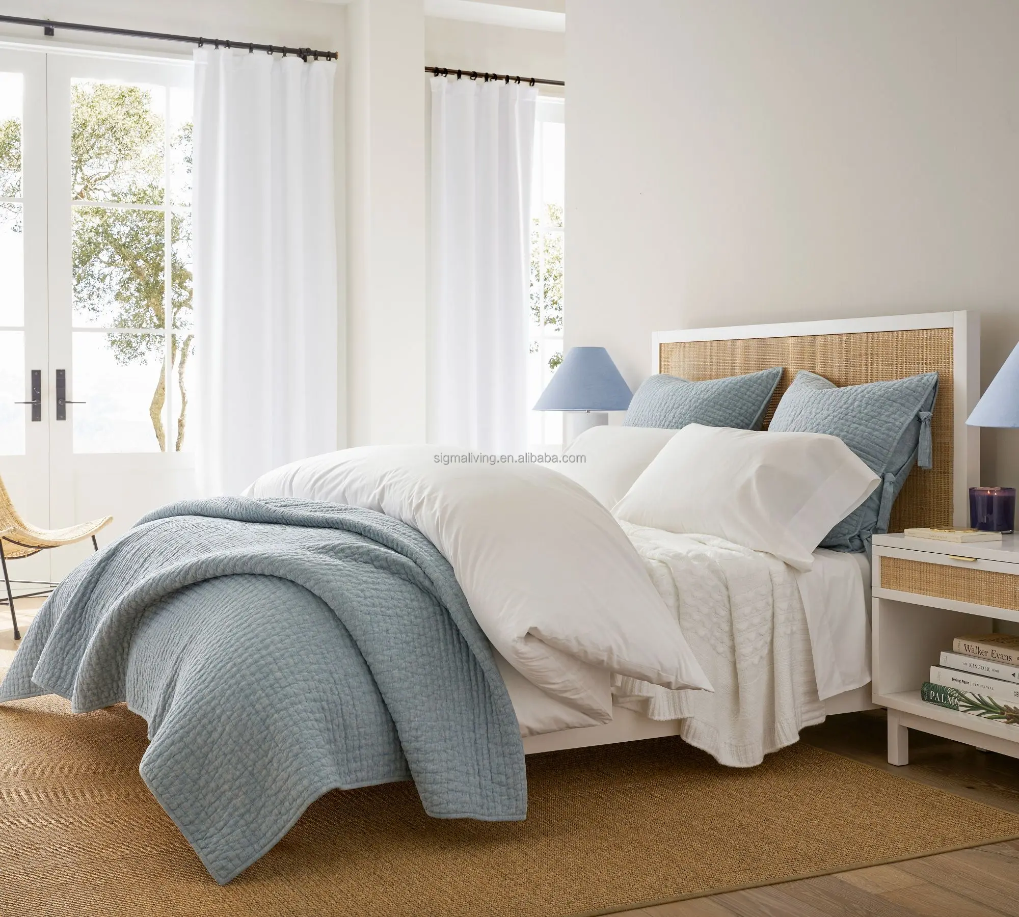 King bed smart bed indoor furniture bedroom sets cane bed