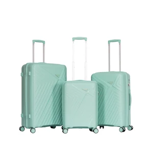 Luxury Unisex 3-Piece Suitcase Set Customized Simple Carry-On PP Luggage Tsa Approved Airport Travel Spinner Caster Direct