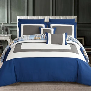 Factory New 100% Polyester 8pcs Printed Duvet Cover Set Comforter Set for Home Queen King Twin Sizes Quilts Pattern for Wedding