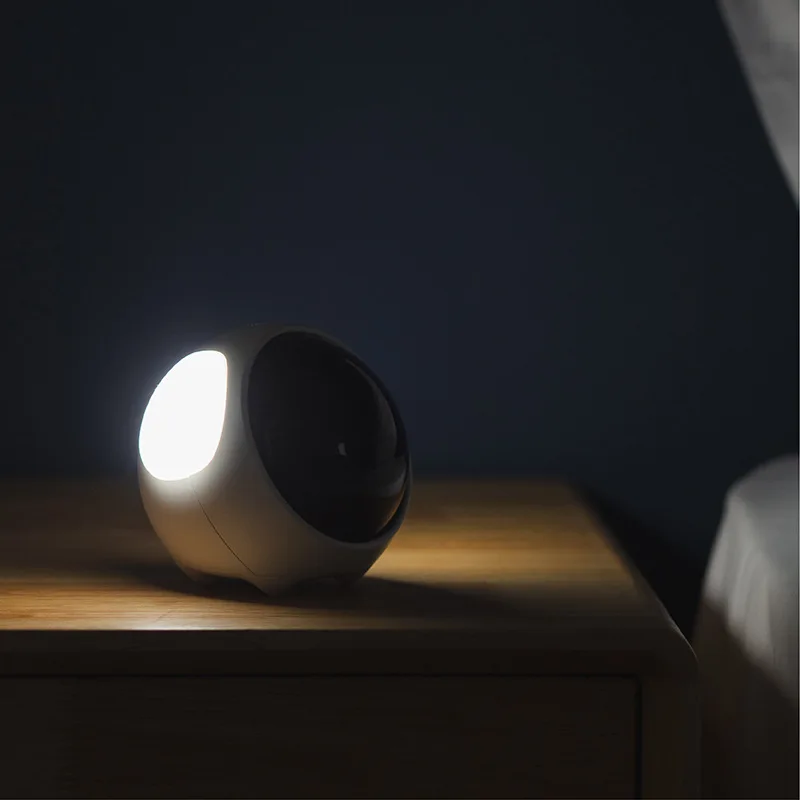 Custom logo Emoticon Voice Control LED Digital Clock Touch Sensor Lamp 2 Modes Snooze Desk Table Bedside Bedroom Living Room