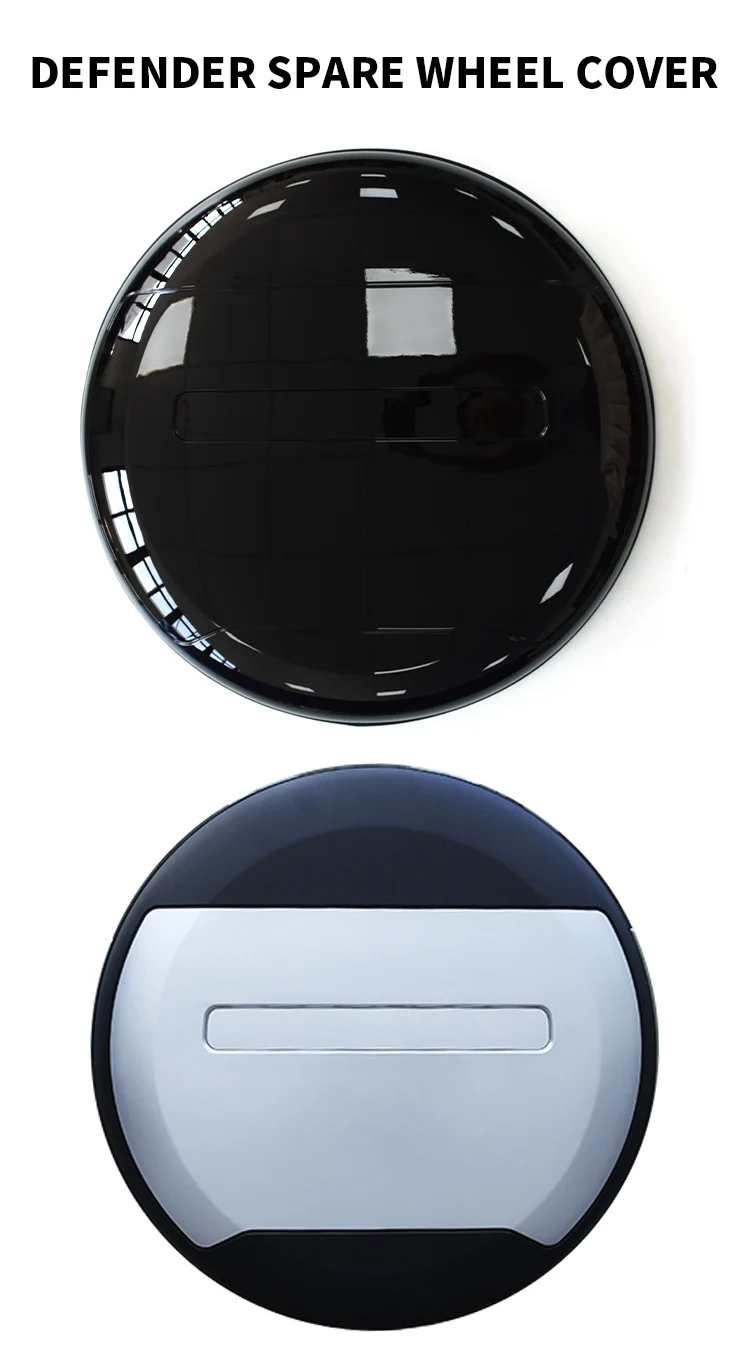 Black or White Tire Cover Exterior Accessory ABS Spare Wheel Cover for Land Rover Defender Rear Door Compartment Tire Cover factory