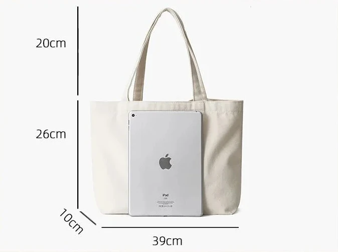 Wholesale Eco-Friendly Large Capacity Cotton Tote Bag Custom Logo Printing on Plain Canvas for Women Personalized Shopping Bag details