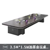 3.5*1.5m conference table with storage cabinet