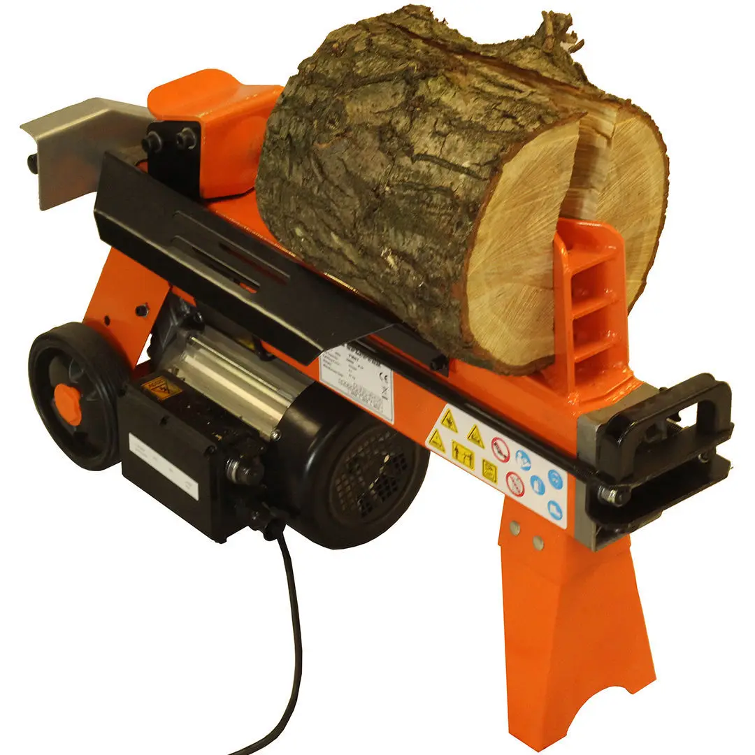 Log Splitter Electric,6ton Hydraulic Log Splitter,Horizontal Full Beam With Steel Wedge For