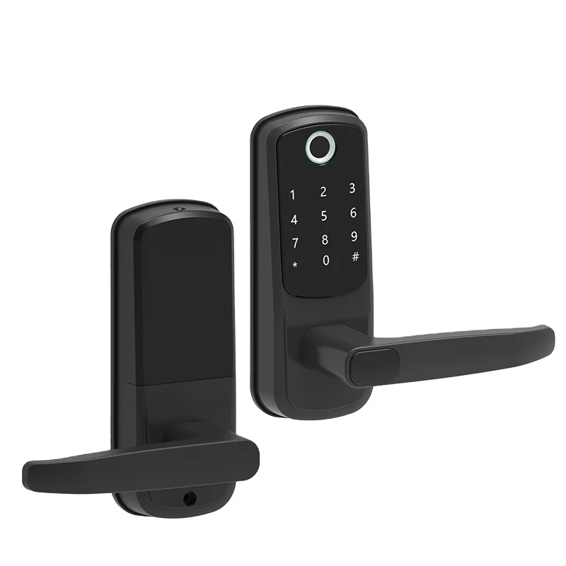 application Bluetooth serrure de sécurité de porte d/'entrée sans clé pour appartements de maisons Serrure de porte biométrique intelligente à empreinte digitale cylindre électronique