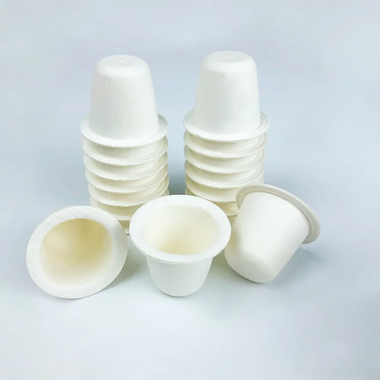 Custom Disposable Espresso Coffee Capsule Sugarcane Paper Biodegradable