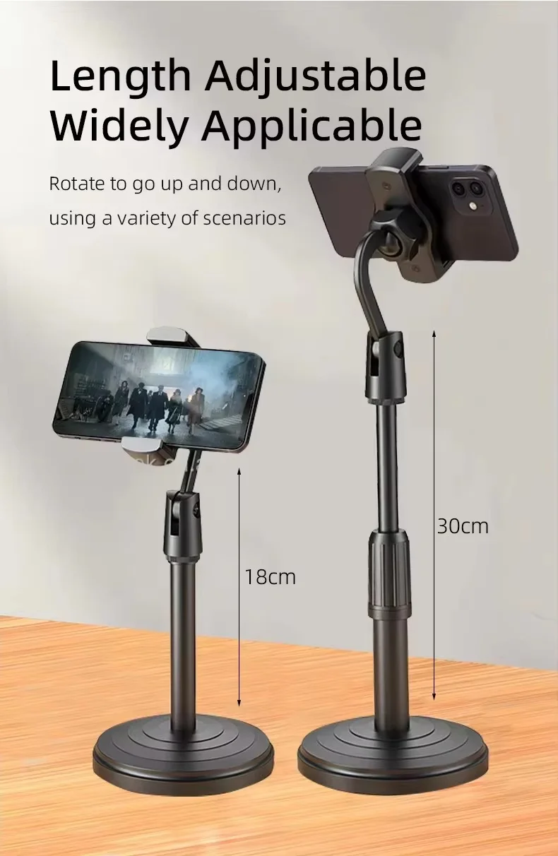 product wholesale 360 degree rotate smartphone stand waterproof mobile phone holder flexible base for desktop youtube live streaming-7