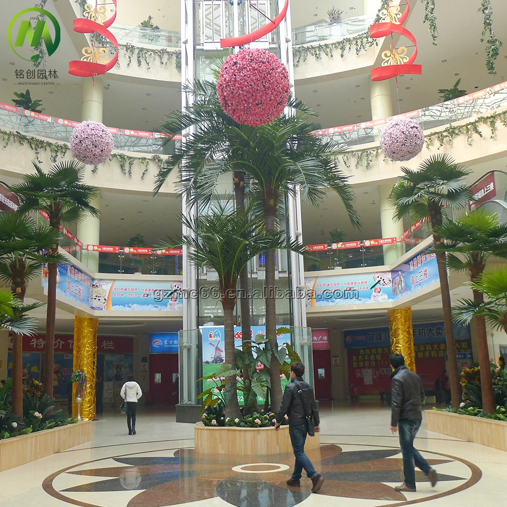 Artificial Washington Fan Palm Tree UV Proof Fiberglass Plam Tree Outdoor Artificial Palm Tree Factory Price