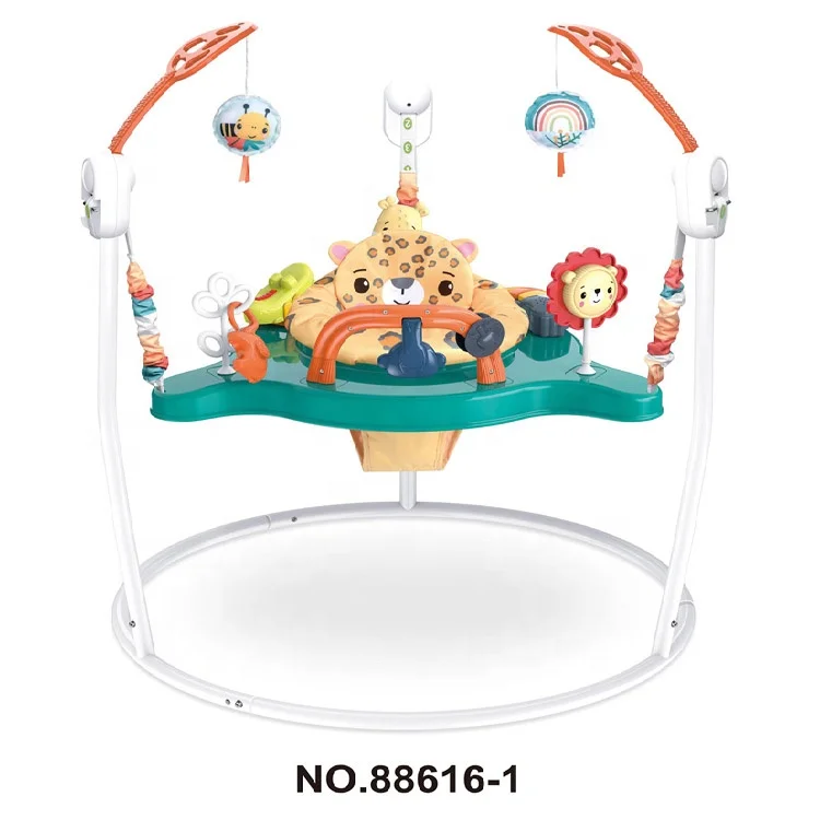 New Modern Style Baby Learning Walking Safety Music Baby Activity Jumper With Hanging Staffed Toys