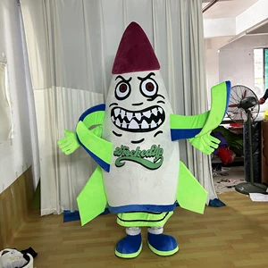 Shengye Personalized Aviation Crazy Blue Rocket Mascot Customized Cartoon Christmas Halloween Anime Carnival Mascots Costumes