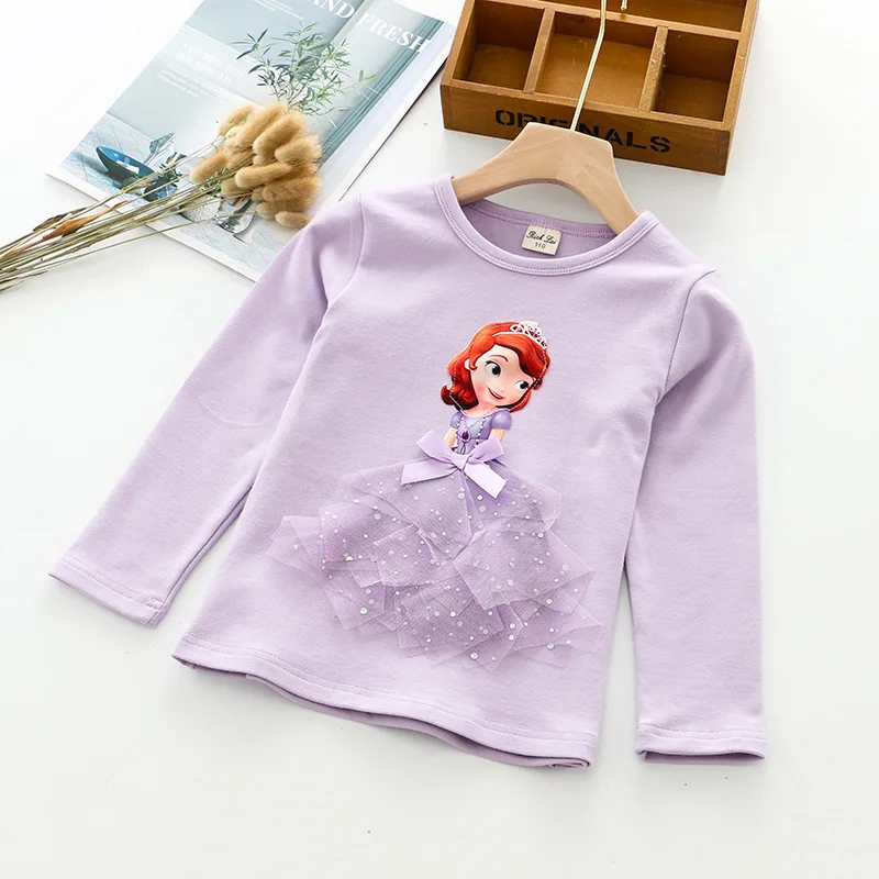 3D футболка с длинным рукавом для маленьких девочек