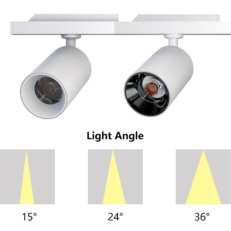 CE RoHS Certificated Black White Showroom Retail Store Art Gallery Stage 20W LED Track Light