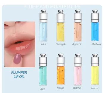 Custom Logo Fruity Lip Oil Plump Moisturizing Sexy Color Changing Lip Gloss Cosmetics Private Label Wholesale