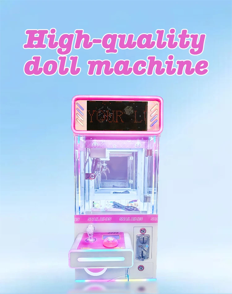 Funpark Doll Crane Machine Toy Catcher Plush Grabbing Coin Operated Games Small Mini Claw Machine Catch Doll Machine supplier