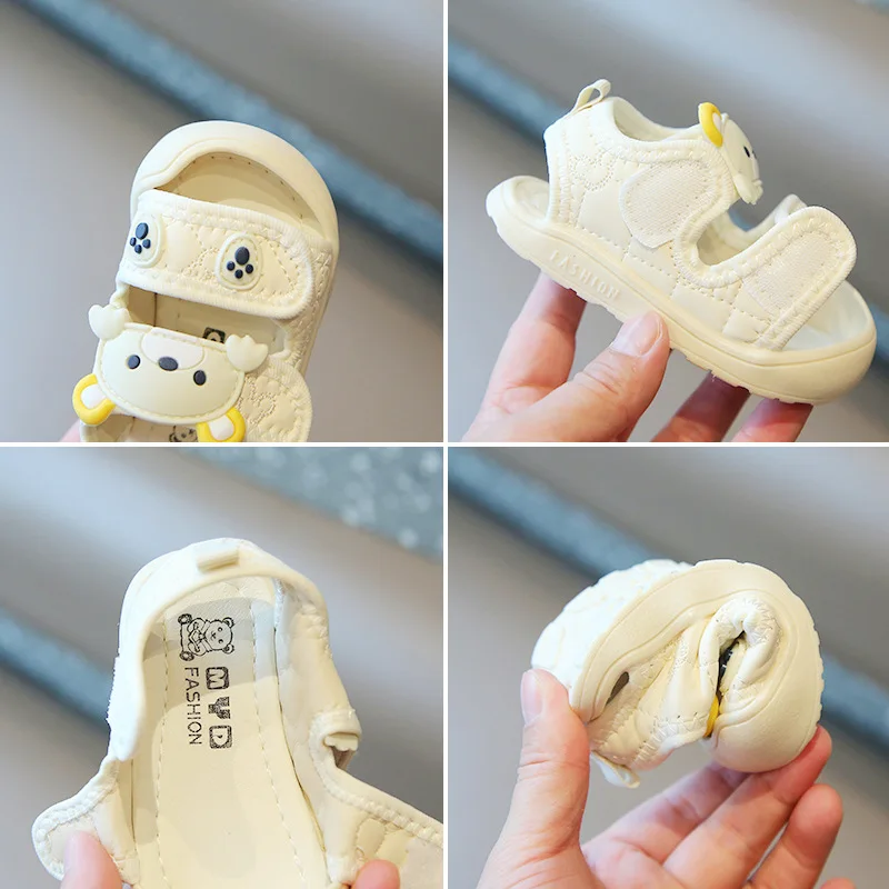 Cute Baby Boy Shoes Trendy PU Toddler Sandals for Summer