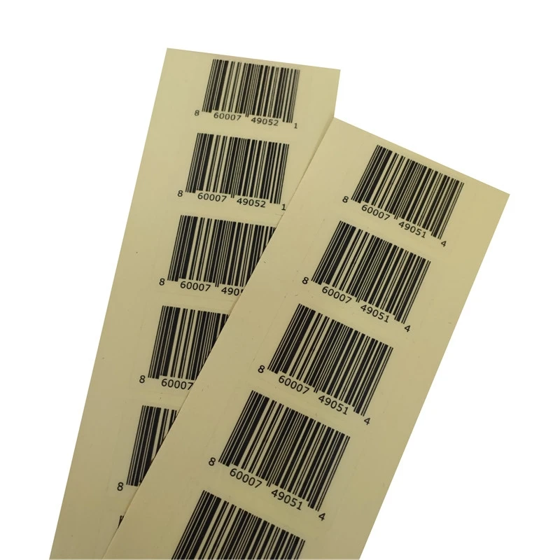 Customized Size 1d Transparent clear Black Product Barcode Sticker Paper Barcode Labels in Roll in Sheet