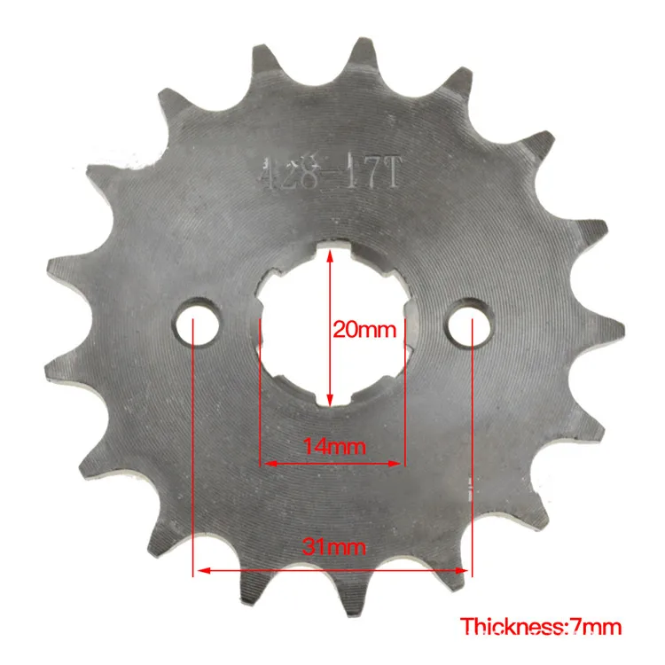 428-16t 13t 15t 18t Tooth 17mm 20mm Front Sprocket Cog Flywheel ...