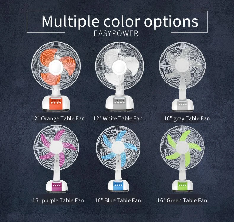 16 Inch Rechargeable Fan Doubles Lead Acid Battery Ac Charging Solar