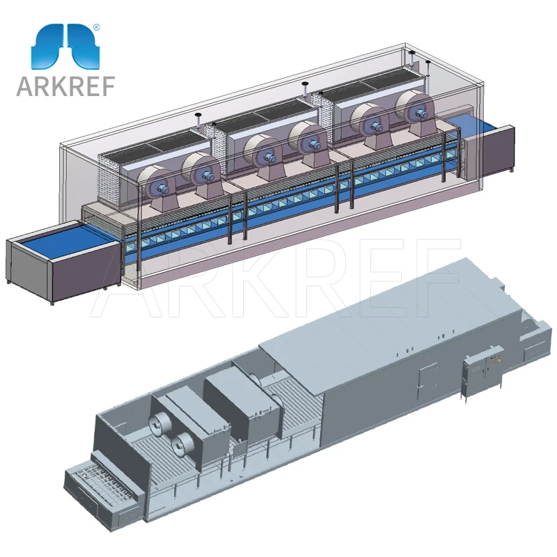 ARKREF Stainless Steel Quick Freezing Small IQF Tunnel Freezer for Food Processing